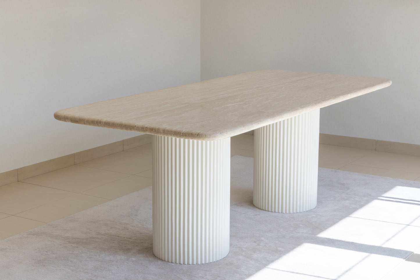 Riwaq Fluted Pedestal Dining Table