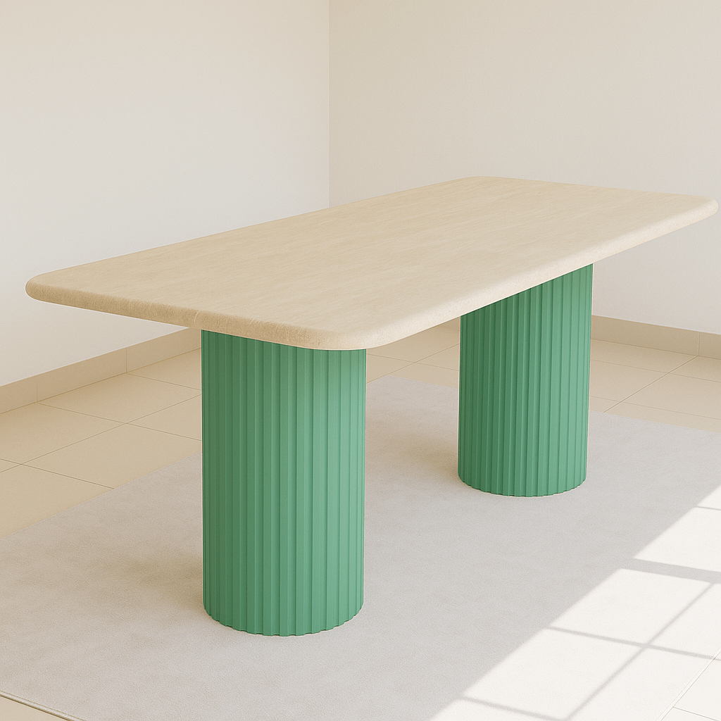 Riwaq Fluted Pedestal Dining Table