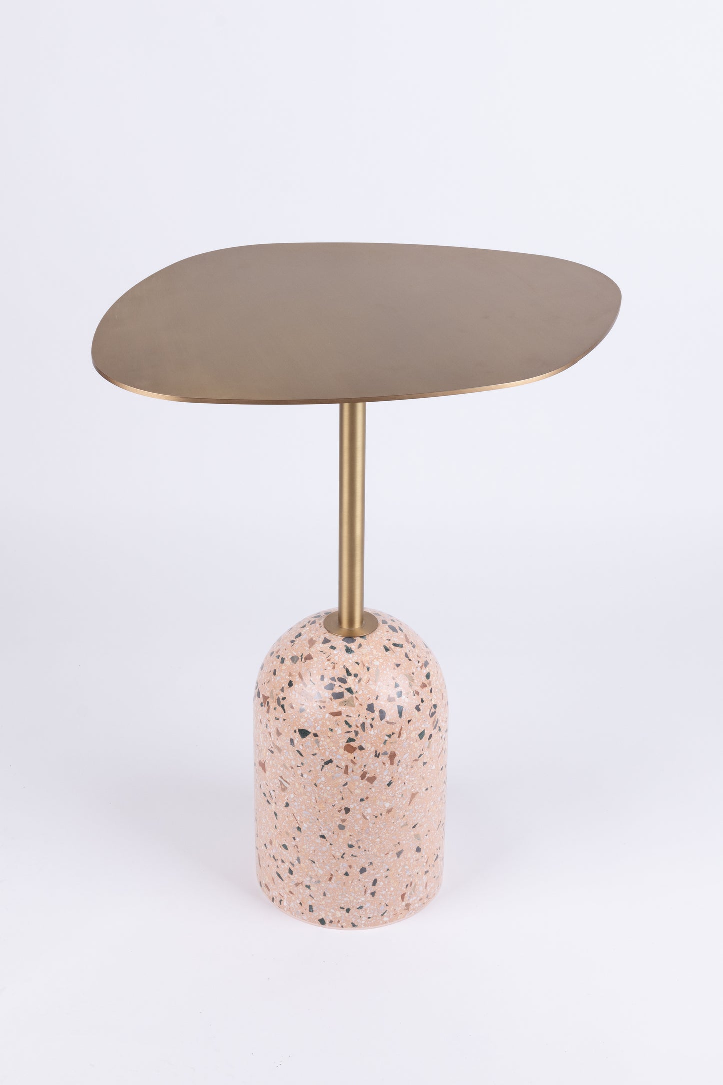 Blush Terrazzo Hemisphere End Table