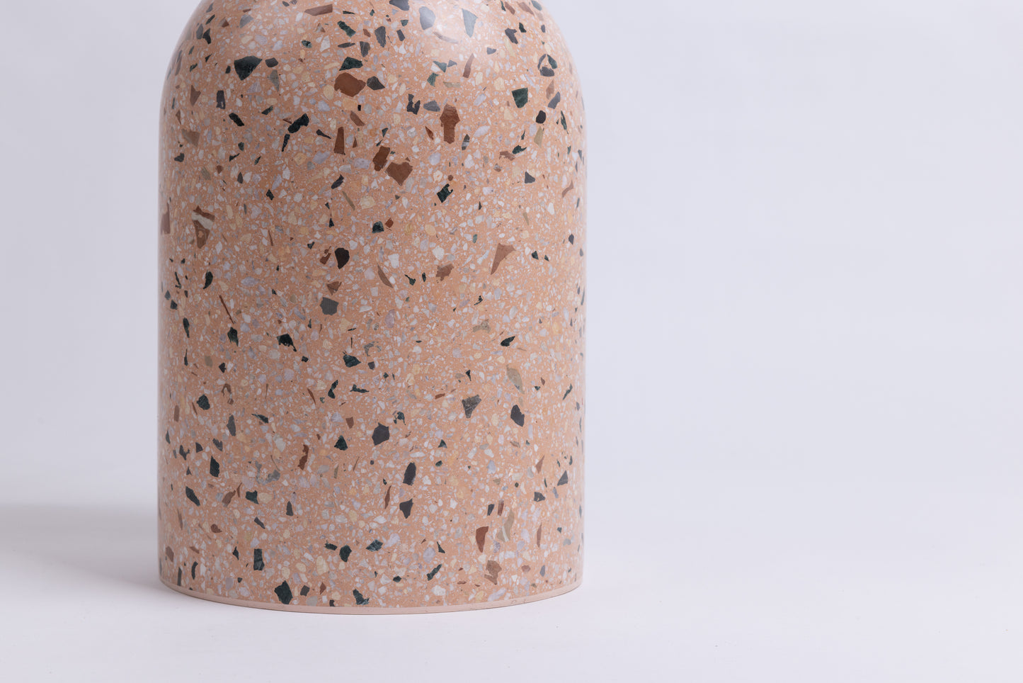 Blush Terrazzo Hemisphere End Table