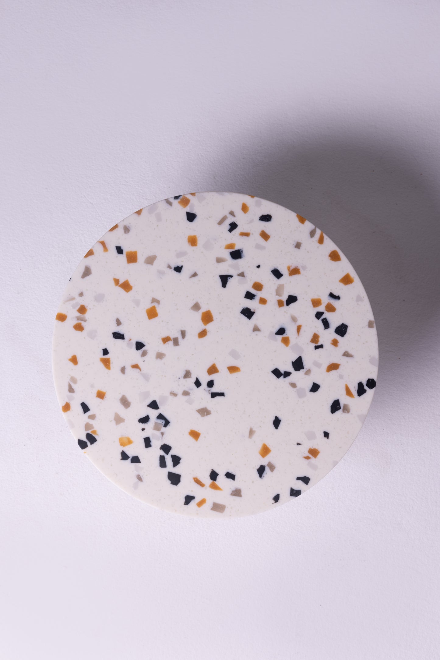 Corian Terrazzo Cake stand with wooden base