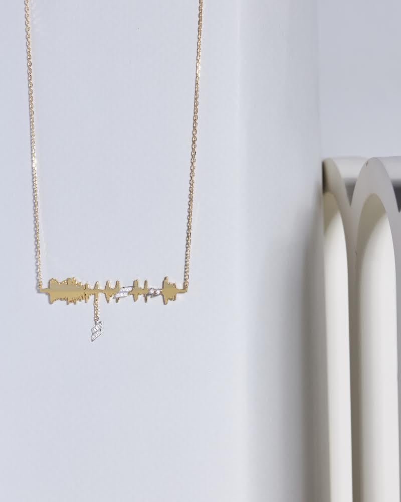 Ayat Necklace with Diamond - (سلامٌ قولاً من ربٍ رحيم)
