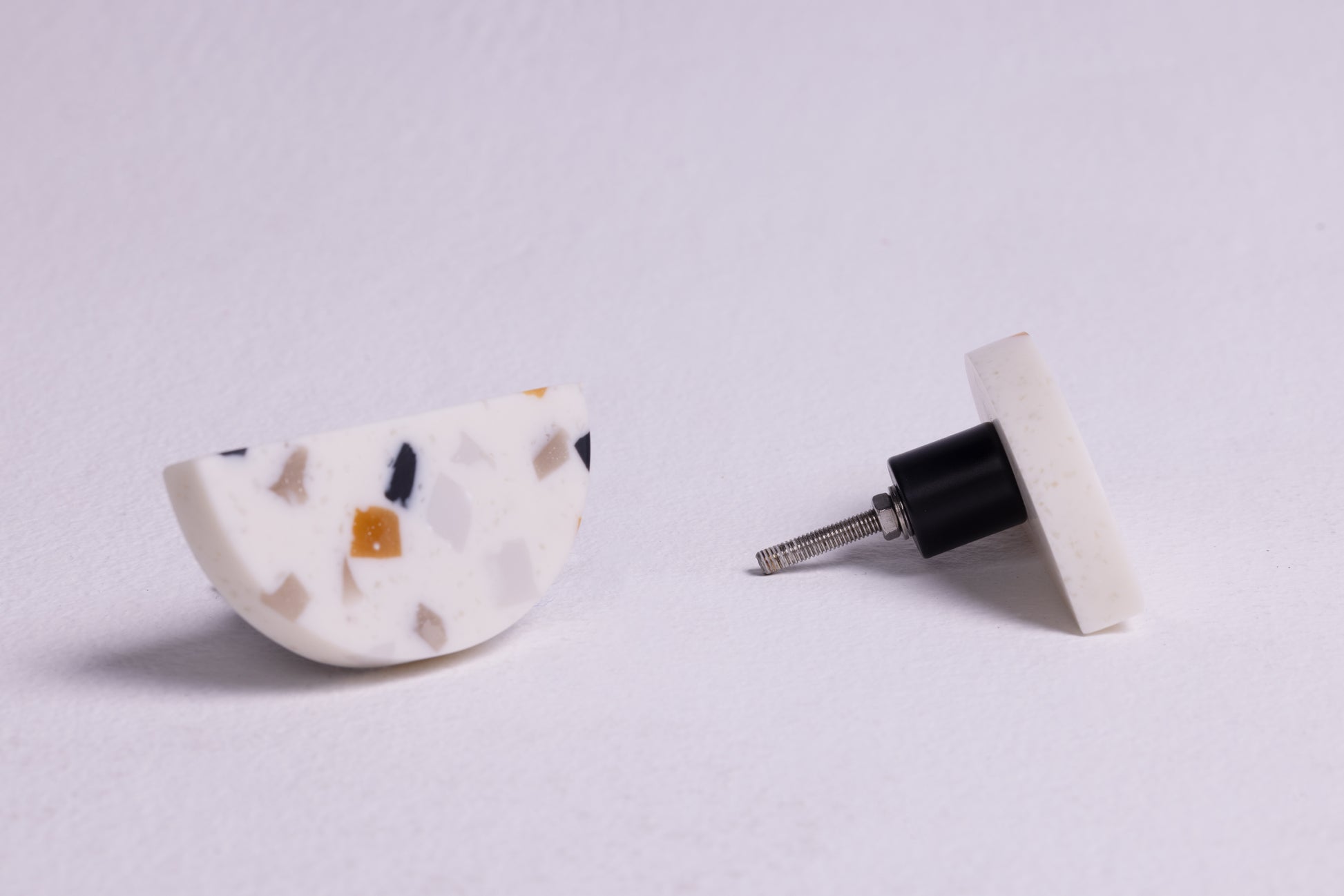 terrazzo decorative accents for cupboard doors and dressers drawers