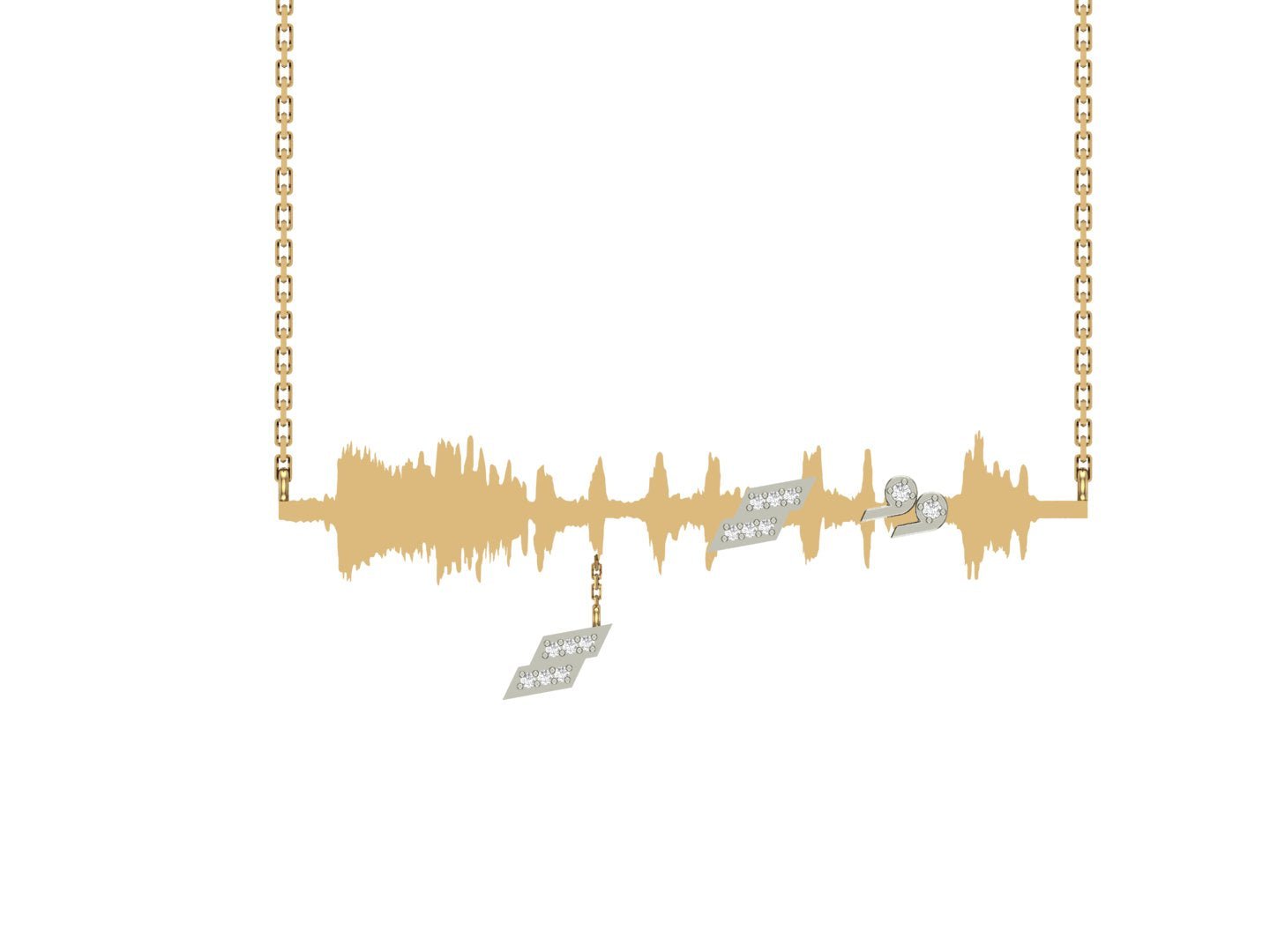 Ayat Necklace with Diamond - (سلامٌ قولاً من ربٍ رحيم)
