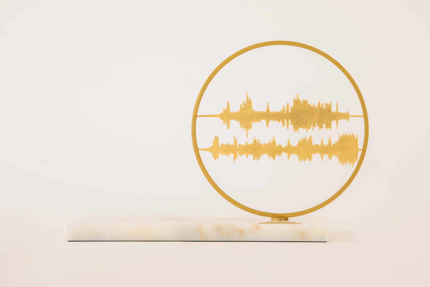 Surat Al Ahzab | 33:56 | Sound waves abstract decor accessories on Sugar Afyon Marble Tajrid