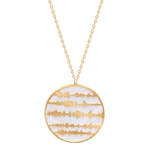 Open image in slideshow, Ayat Necklace, Mother of Pearl - سورة الفلق Tajrid
